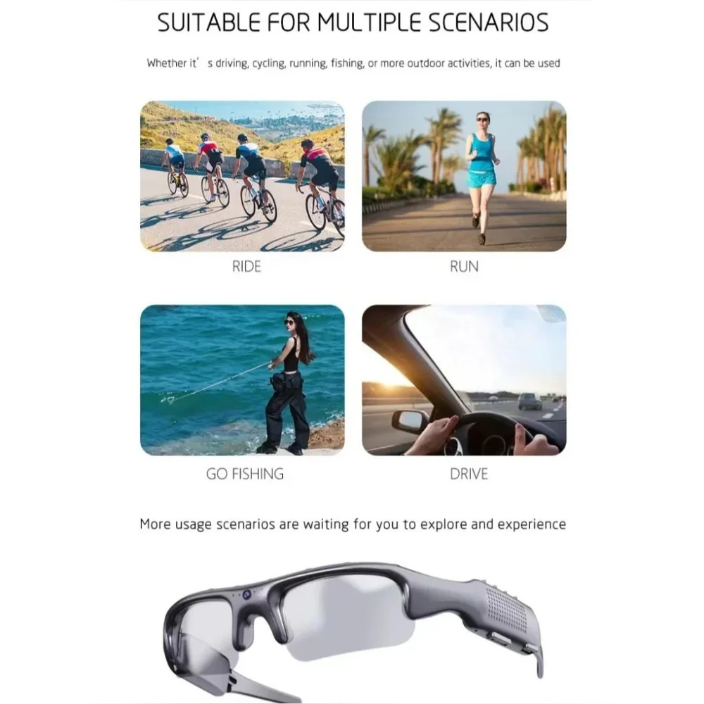 Smart Camera Glasses 1080P HD Wireless Android/IOS with Audio